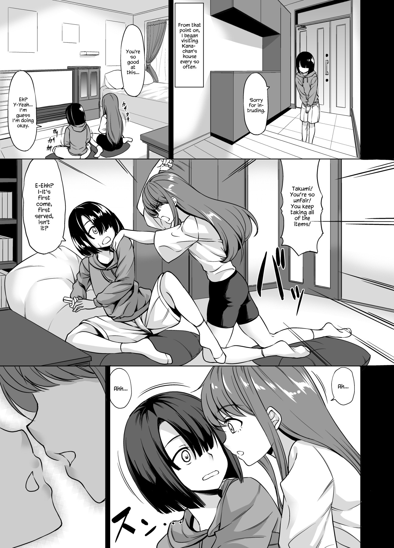 Hentai Manga Comic-Would You Rather Be With Your A-Cup Girlfriend Or A Dark Skinned, J-Cup, Gyaru Onee-san?-v22m-Read-6